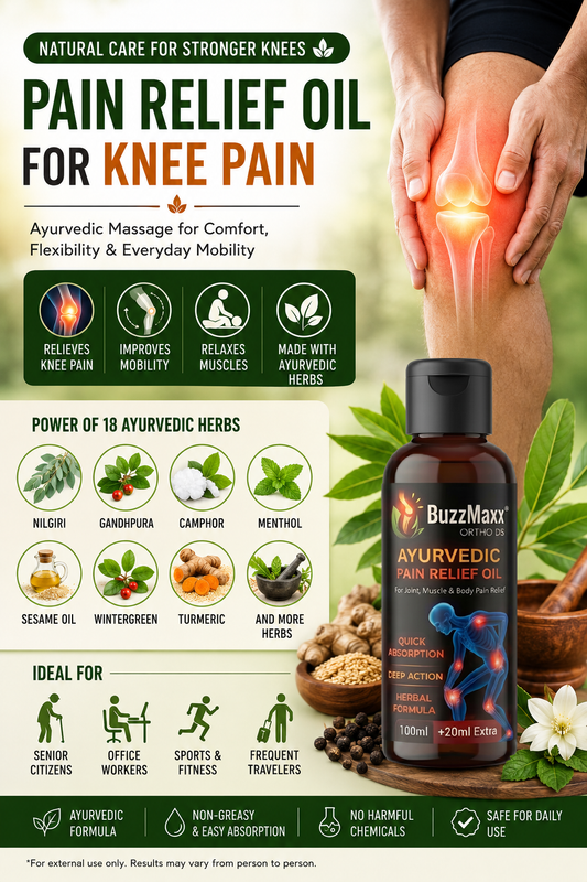 Pain Relief Oil for Knee Pain: Causes, Massage Benefits & Ayurvedic Relief Guide